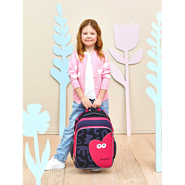 Ранец Комус Класс Stright Casual Самая анатомический черный с двумя отделениями