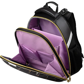 Ранец Комус Класс Basic Золотая клетка , 2 отд, эргоном спинка