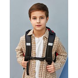 Ранец Комус Класс Basic Храбрый анатомический красный с двумя отделениями