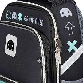 Ранец Комус Класс Stright Игра анатомический черный с двумя отделениями