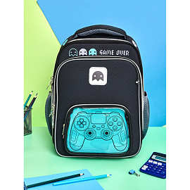 Ранец Комус Класс Stright Игра анатомический черный с двумя отделениями