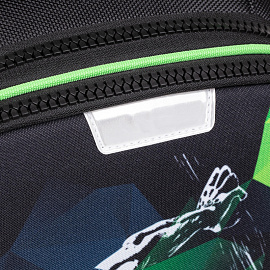 Ранец Комус Класс Light2 Скейтборд анатомический черный с двумя отделениями