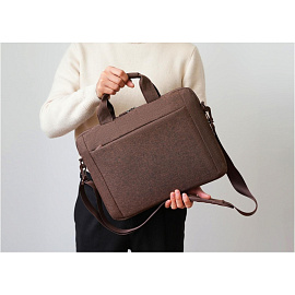 Сумка для ноутбука 14 Lamark L224 коричневая фото Сумка для ноутбука 14 Lamark L224 коричневая