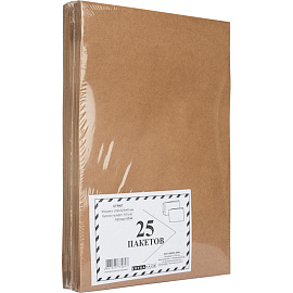 Пакет Largepack С4 (229x324 мм) из крафт-бумаги 100 г/кв.м стрип до 90 листов (200 штук в упаковке)