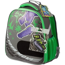 Ранец Комус Класс Basic Скейт анатомический серый с двумя отделениями