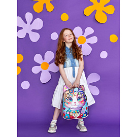 Ранец Комус Класс Basic Kitty Stikers анатомический розовый с двумя отделениями