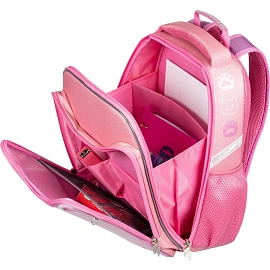 Ранец Комус Класс Stright Котэ Кусь, розовый, 2 отд, эргоном. Спинка