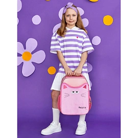 Ранец Комус Класс Stright Котэ Кусь, розовый, 2 отд, эргоном. Спинка