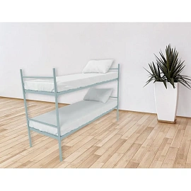 Кровать двухъярусная Хит+ металлическая (серый, 709х1350х1966 мм) фото Кровать двухъярусная Хит+ металлическая (серый, 709х1350х1966 мм)