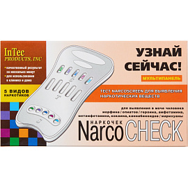Тест на наркотики NarcoCheck мультипанель 5 видов в моче