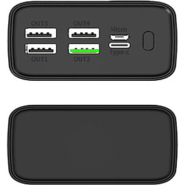 Внешний аккумулятор (power bank) Pero PB07 30000 мАч белый (4673759570115)