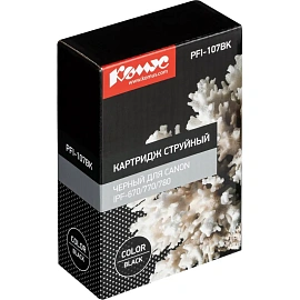 Картридж струйный Комус PFI-107BK для Canon чёрный совместимый