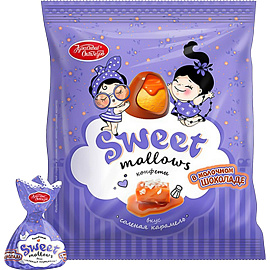 Конфеты глазированные Sweet Mallows с соленой карамелью 150 г