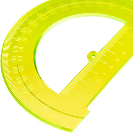 Транспортир Стамм Neon Cristal 180 градусов 12 см пластиковый фото Транспортир Стамм Neon Cristal 180 градусов 12 см пластиковый