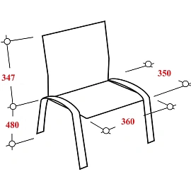 Стул СМ 7/7-02 синий (ткань, металл)
