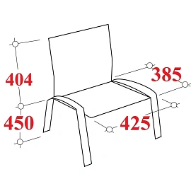 Стул Серна СМ-7/22 синий (ткань, металл)