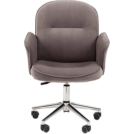 Кресло для руководителя Chairman Home 130 серое (ткань, металл)