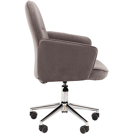 Кресло для руководителя Chairman Home 130 серое (ткань, металл)