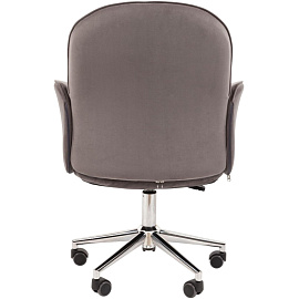 Кресло для руководителя Chairman Home 130 серое (ткань, металл)