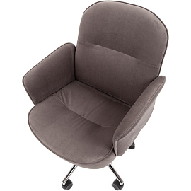 Кресло для руководителя Chairman Home 130 серое (ткань, металл)