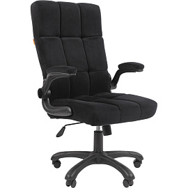 Кресло для руководителя Chairman Home 444 чёрное (ткань, пластик)