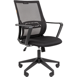 Кресло для руководителя Chairman 545 Б/П чёрное (сетка/ткань, пластик)