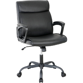 Кресло для руководителя Chairman CH303 чёрное (экокожа, металл)