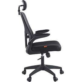 Кресло для руководителя Chairman CH633 чёрное (сетка/ткань, пластик)