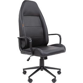 Кресло для руководителя Chairman CH941 чёрное (экокожа, металл)