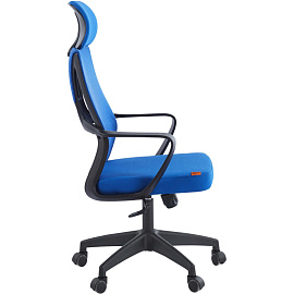 Кресло для руководителя Chairman CH636 синее (сетка/ткань, пластик)