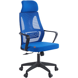 Кресло для руководителя Chairman CH636 синее (сетка/ткань, пластик)