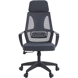 Кресло для руководителя Chairman CH636 тёмно-серое (сетка/ткань, пластик)
