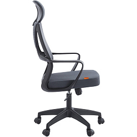 Кресло для руководителя Chairman CH636 тёмно-серое (сетка/ткань, пластик)