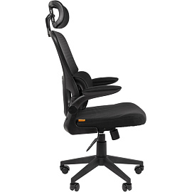 Кресло для руководителя Chairman CH630 чёрное (сетка/ткань, пластик)