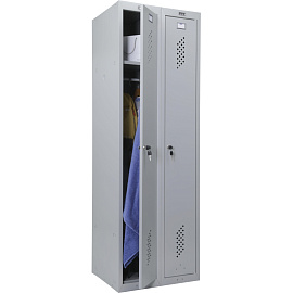 Шкаф для одежды металлический Практик ML-21-60 (серый, 600х500х1830 мм)