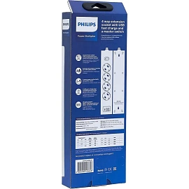 Сетевой фильтр Philips CHP4346BA/51 на 4 розетки 2 метра + 2 USB