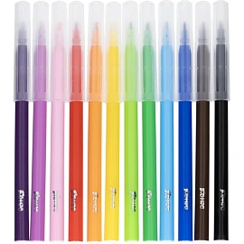 Фломастеры Комус Класс Kitty stickers 12 цветов с вентилируемыми колпачками смываемые