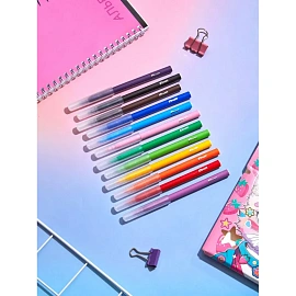 Фломастеры Комус Класс Kitty stickers 12 цветов с вентилируемыми колпачками смываемые