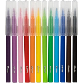 Фломастеры Комус Класс Максики 12 цв. наб.,вентилир.,смыв., карт. упак