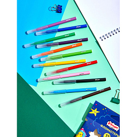 Фломастеры Комус Класс Максики 12 цв. наб.,вентилир.,смыв., карт. упак