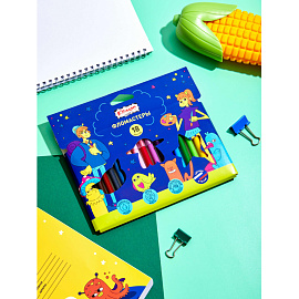 Фломастеры Комус Класс Максики 18 цветов с вентилируемыми колпачками смываемые