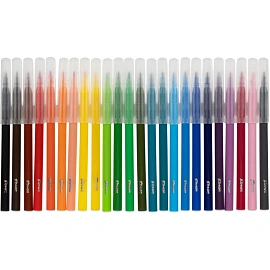 Фломастеры Комус Класс Максики 24 цвета с вентилируемыми колпачками смываемые