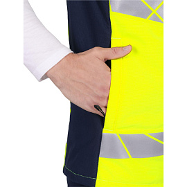 Жилет сигнальный утеплённый Active жёлтый/синий с СОП размер 44-46 (170-176)