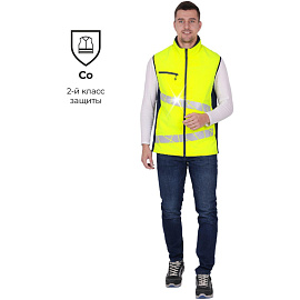 Жилет сигнальный утеплённый Active жёлтый/синий с СОП размер 56-58 (170-176)