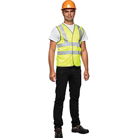 Жилет сигнальный Тип 8Т лимонный с СОП размер 4XL (64-66)