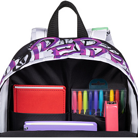 Рюкзак школьный Комус Класс Shape граффити серый