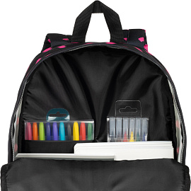 Рюкзак школьный Комус Класс Shape, Сердечки, Черный, 1 отд