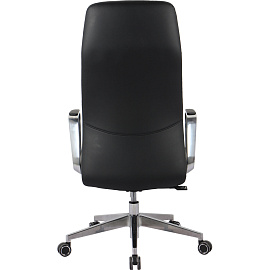 Кресло для руководителя Easy Chair 505 TL чёрное (кожа/ПВХ, алюминий)