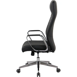 Кресло для руководителя Easy Chair 505 TL чёрное (кожа/ПВХ, алюминий)