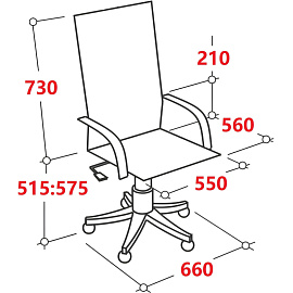 Кресло для руководителя Easy Chair 516 TPU чёрное (экокожа, металл)